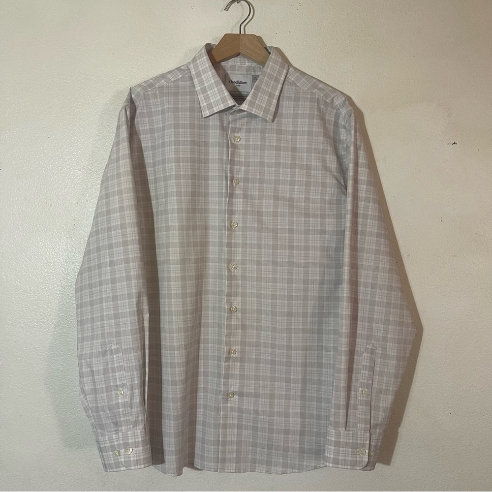 Goodfellow & Co Gray Plaid Button-Down Shirt